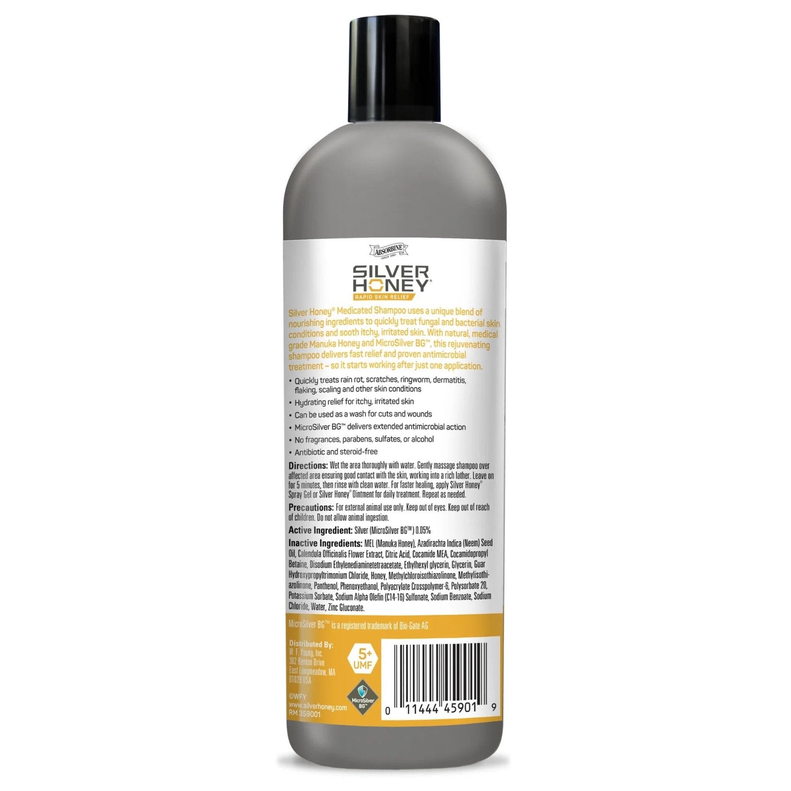 Absorbine® Silver Honey® Medicated Shampoo 16 Oz Back