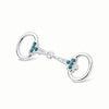 Silver Plated Snaffle Bit Stock Pin aqua