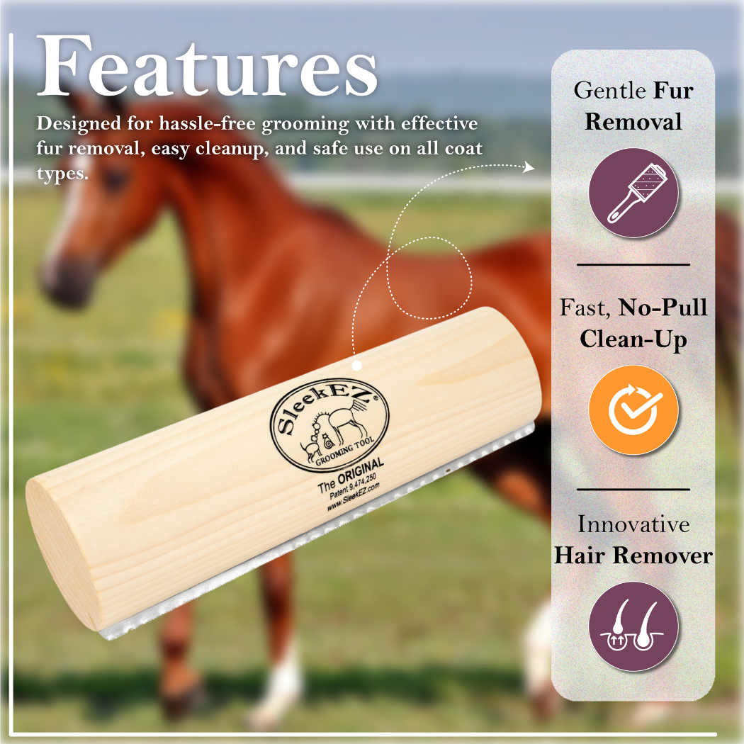 SleekEZ® Shedding and Grooming Brush is effective and safe. Gentle, no-pull, and innovative for hair removal.
