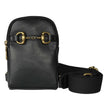 Snaffle Bit Crossbody Phone Bag black front view