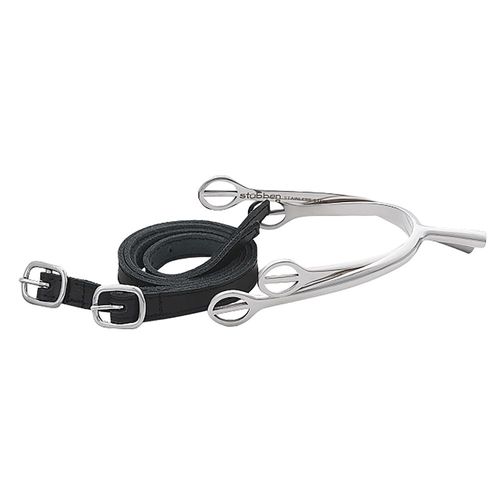 Stübben Prince of Wales Spur Set - spurs and black leathers
