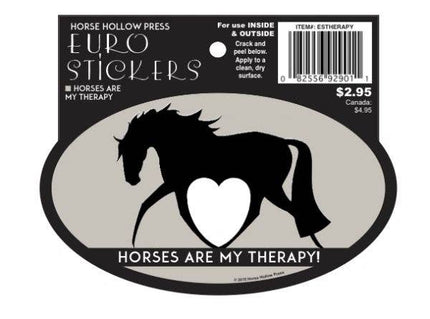 Sticker: Horses Are My Therapy in packaging