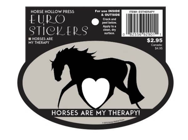 Sticker: Horses Are My Therapy in packaging
