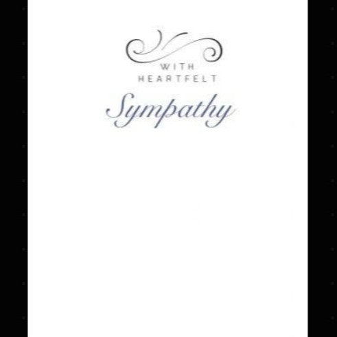 Sympathy Card - Dance in Heaven... with 'With Heartfelt Sympathy' text on a white background