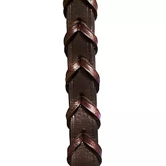 Gatsby® Fancy Stitched Raised English Bridle rein details zoomed in 