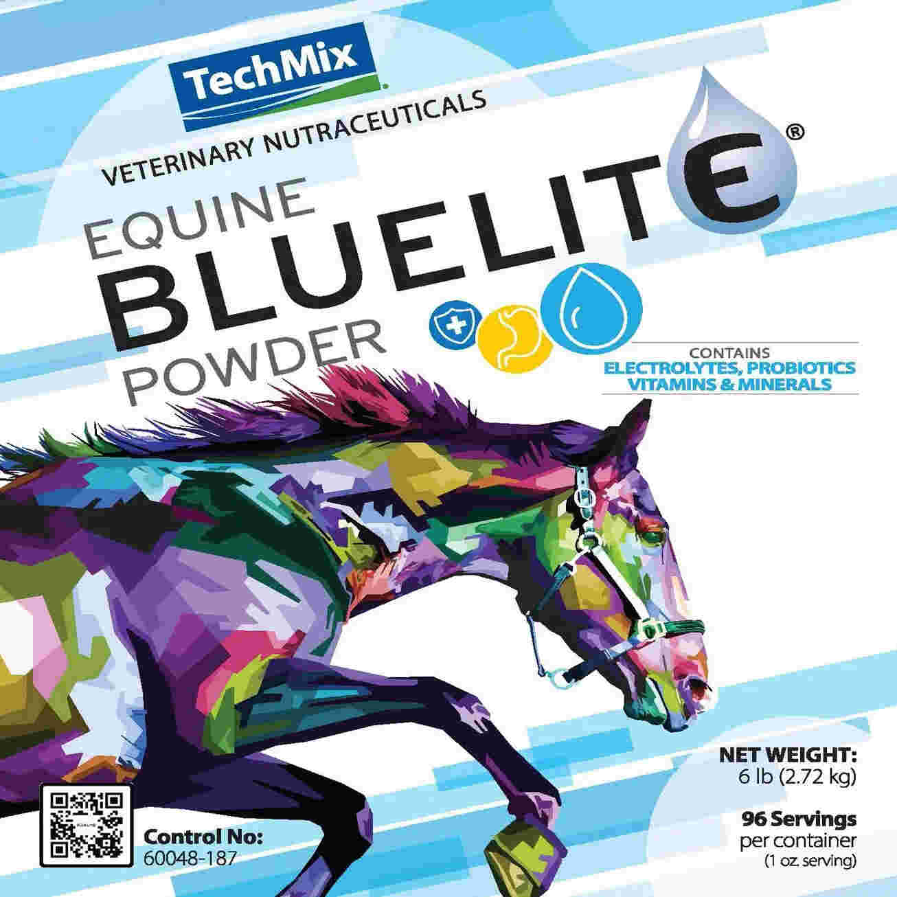 TechMix Equine BlueLite® Electrolytes 6 pound powder front label