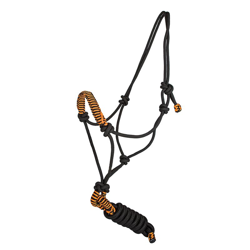 Tabelo® Rope Halter wLead BlackOrange