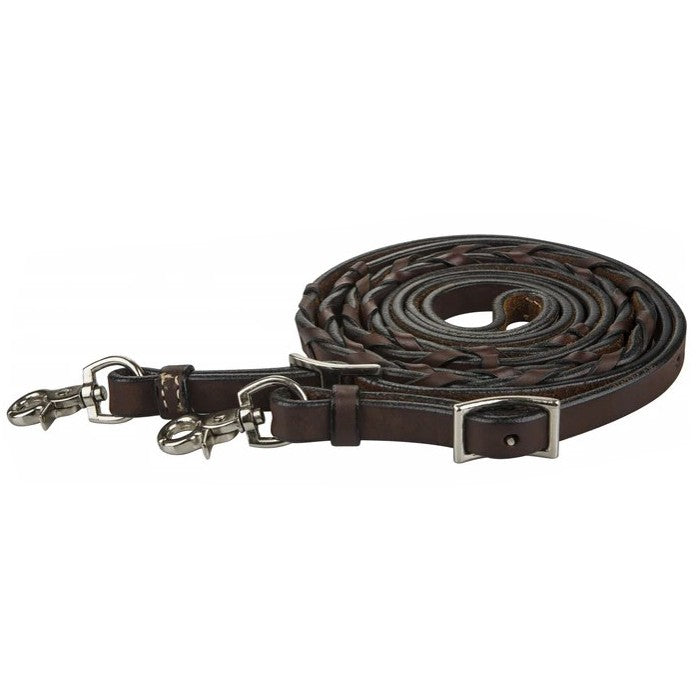 Tabelo 10' Laced Trail Reins dark oil
