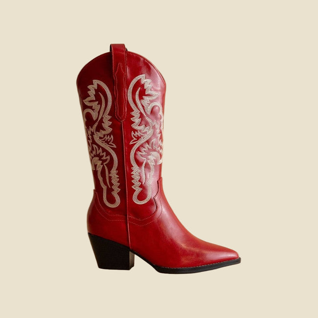 The Amaya Cherry Classic Western Boot