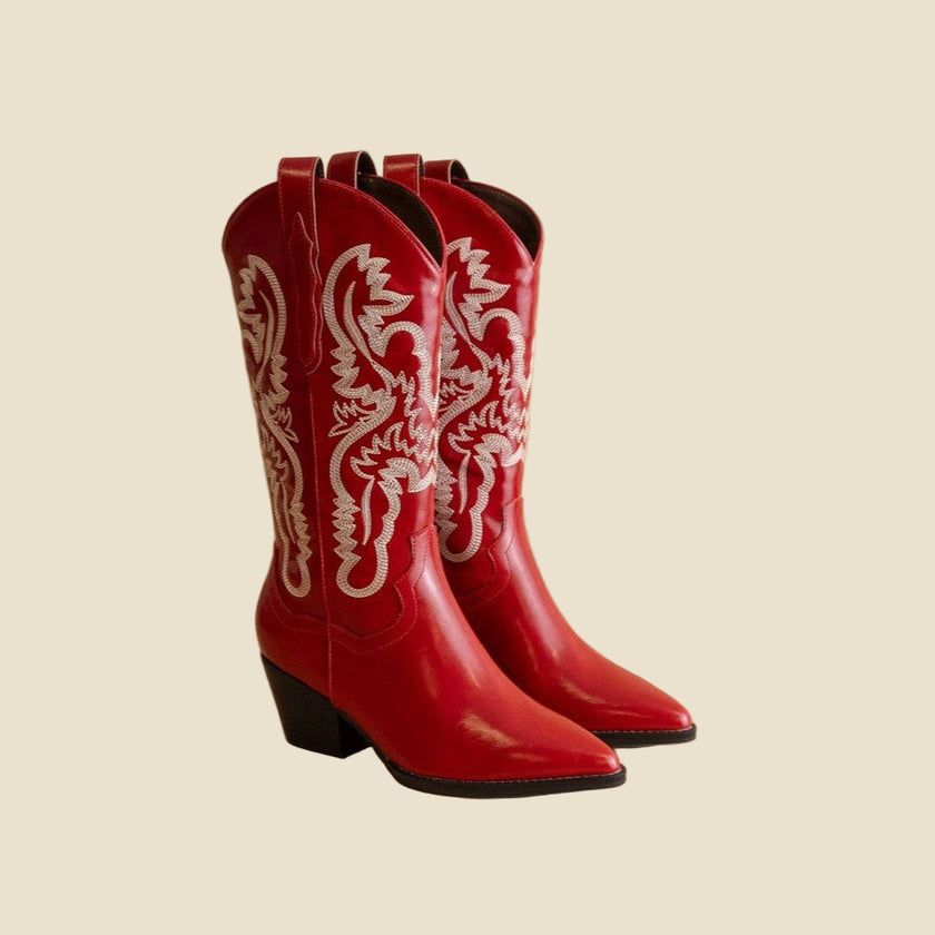 The Amaya Cherry Classic Western Boot