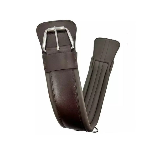 ThinLine Western Comfort Cinch - Brown with D-ring for attaching training equipment.