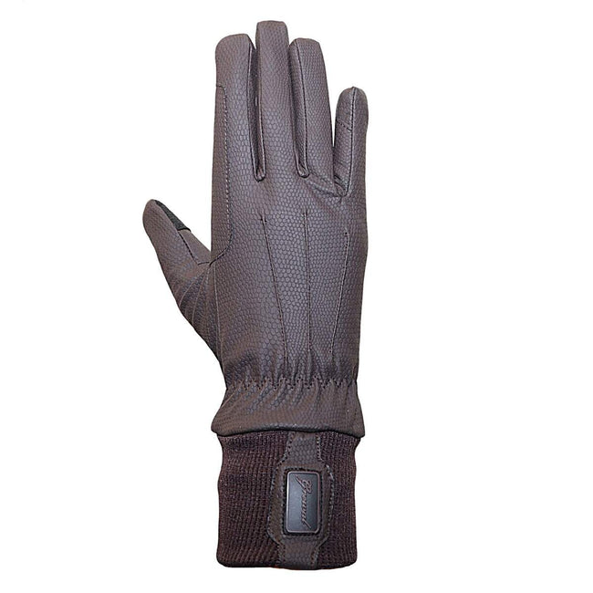 Thinsulate® Synthetic Leather Riding Gloves Brown right hand