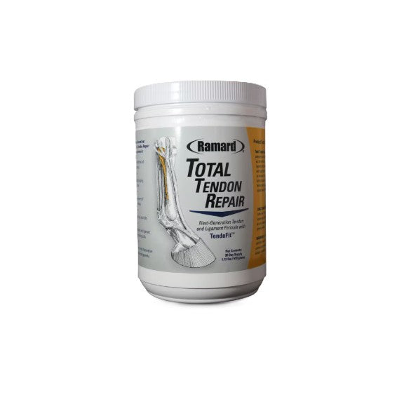 Total Tendon Repair 30 day jar showing lower horse leg and tendons.