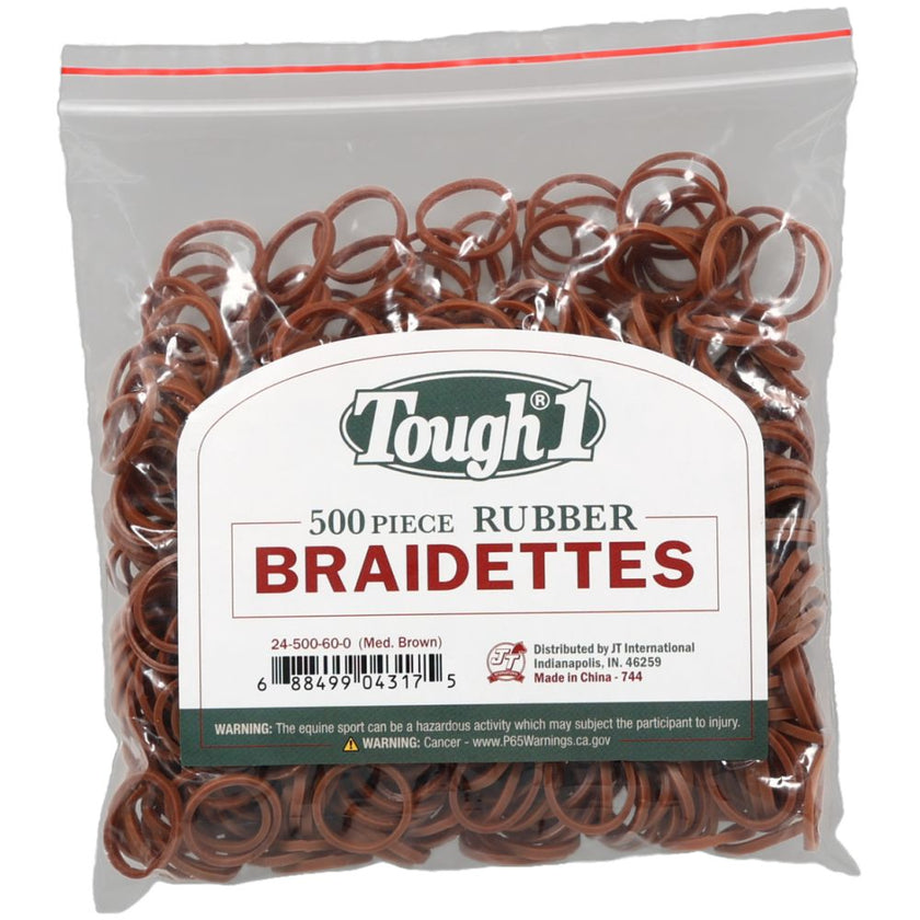 Tough1 Braidettes - 500/Pk Medium Brown
