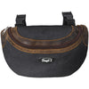 Tough1® Canvas Pommel Bag with Leather Accents Black