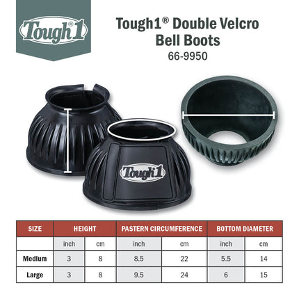 Tough1® Heavy Duty Double Lock Bell Boot sizing chart