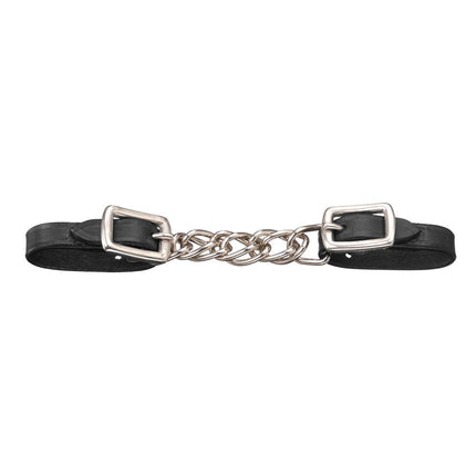 Tough1 Miniature Leather Curb Chain Black