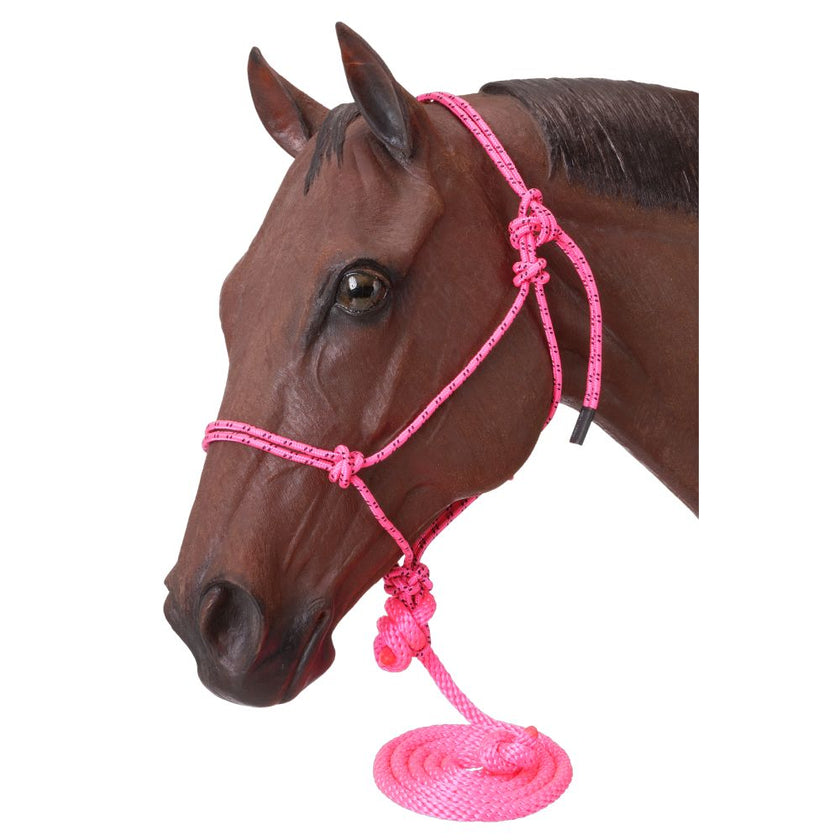 Tough1® Poly Rope Halter with Lead Pink