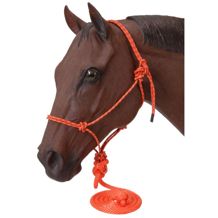 Tough1® Poly Rope Halter with Lead Orange