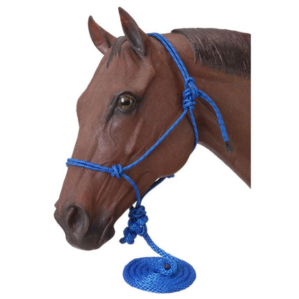 Tough1® Poly Rope Halter with Lead Royal Blue
