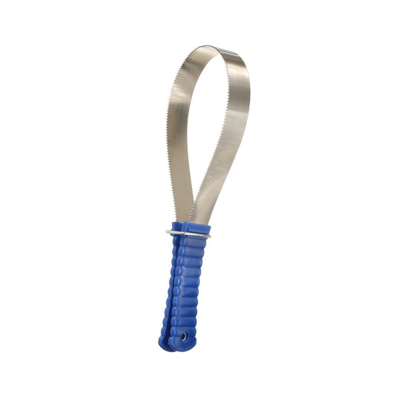 Tough1® Blue Rubber Handled Shedding Blade with stainless steel blade