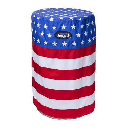 Tough1® Stars & Stripes Barrel Cover Set with three covers included in the package.