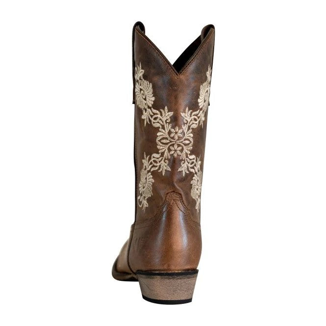 TuffRider Ladies Mormon Square Toe Western Boot back view