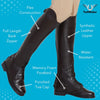 TuffRider® Women's Starter Back Zip Field Boots in Synthetic Leather detailed info on parts of the boots