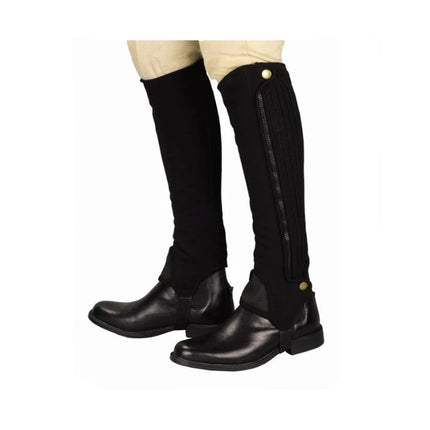 TuffRider® Adult Grippy Nubuck Half Chaps Black