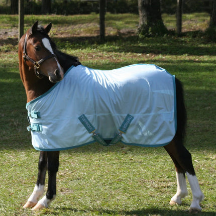 TuffRider Comfy Mesh Mini Fly Sheet porcelain blue on mini