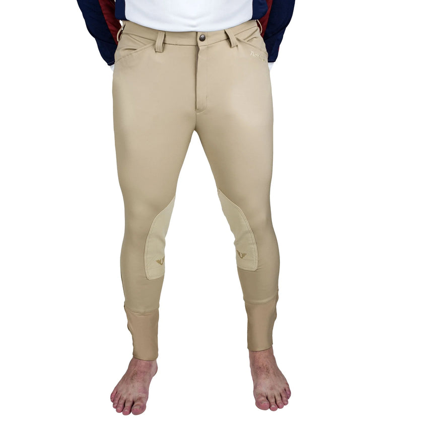 TuffRider® Men's Claudio Knee Patch Breeches front view straight on