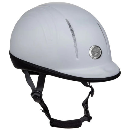 TuffRider® Starter Basic Horseback Riding Helmetwhite right side view