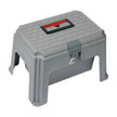 Gray step stool with a red and black handle - TuffRider Super Grooming Box With Stool