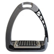 Equestrian TuffRider® Tech Safety Stirrups with metallic finish in dark grey