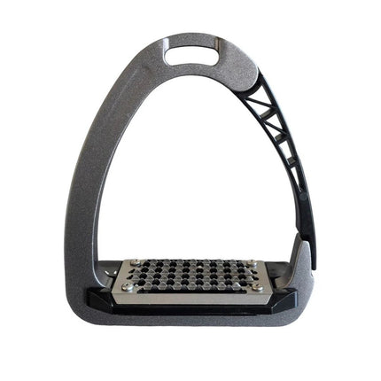 Equestrian TuffRider® Tech Safety Stirrups with dark grey metallic finish 
