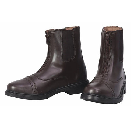 TuffRider® Women's Starter Synthetic Leather Front Zipper Paddock Boots Brown Pair