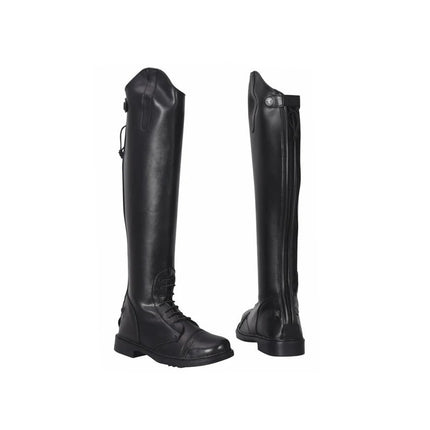 TuffRider® Women's Starter Back Zip Field Boots in Synthetic Leather view of front and back of two boots