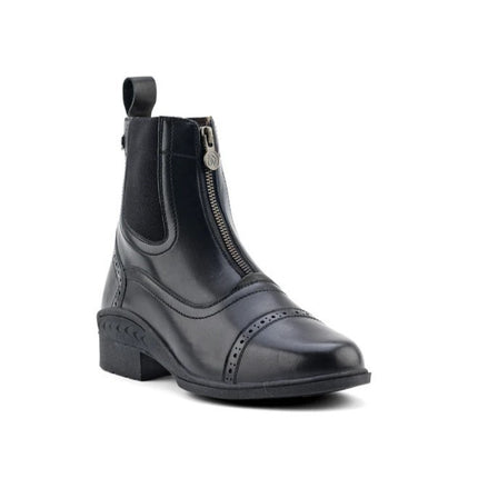 Child's Tuscany front  Zip Paddock Boots with elastic on sides and loop to help pull on.