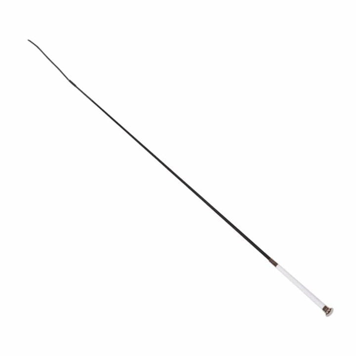US WHIP 36'' Nylon Dressage Whip with White Handle Black