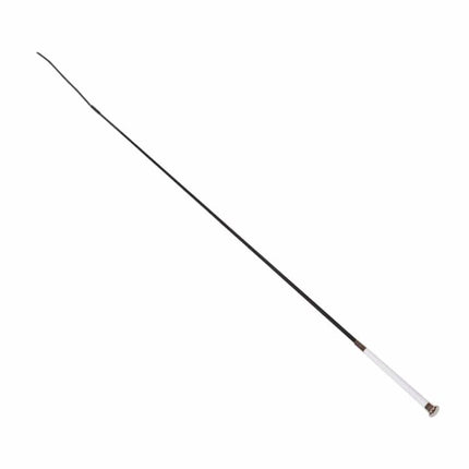 US WHIP 36'' Nylon Dressage Whip with White Handle Black