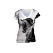 V-neck T-Shirt w/ Dressage Horse