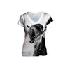 V-neck T-Shirt w/ Dressage Horse