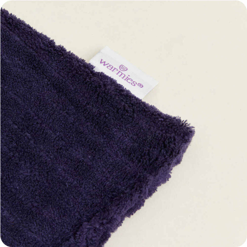 Warmies® Soft Cord Hot-Pak® Midnight Blue tag and fabric detail