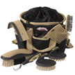 Weaver Leather® Grooming Kit tan and dark brown.