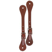 Weaver Leather Single Ply Lad/Yth Spur Strap Rich Brown color