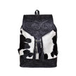 Western Chic Leather Back Pack in black and white 