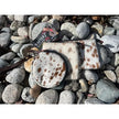 Cowhide print pouch coin purse