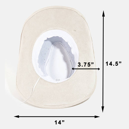Western Rhinestone Studded Cowboy Hat measurements