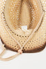 Western Straw Weave Rope String Cowboy Hat inside detail
