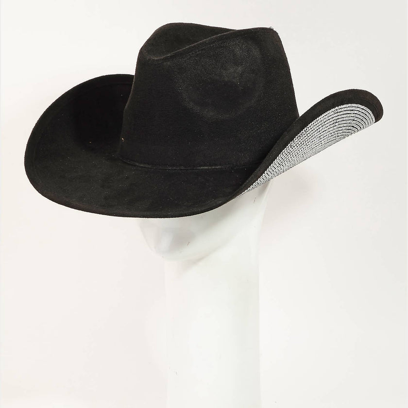 Western Studded Rhinestone Brim Cowboy Hat